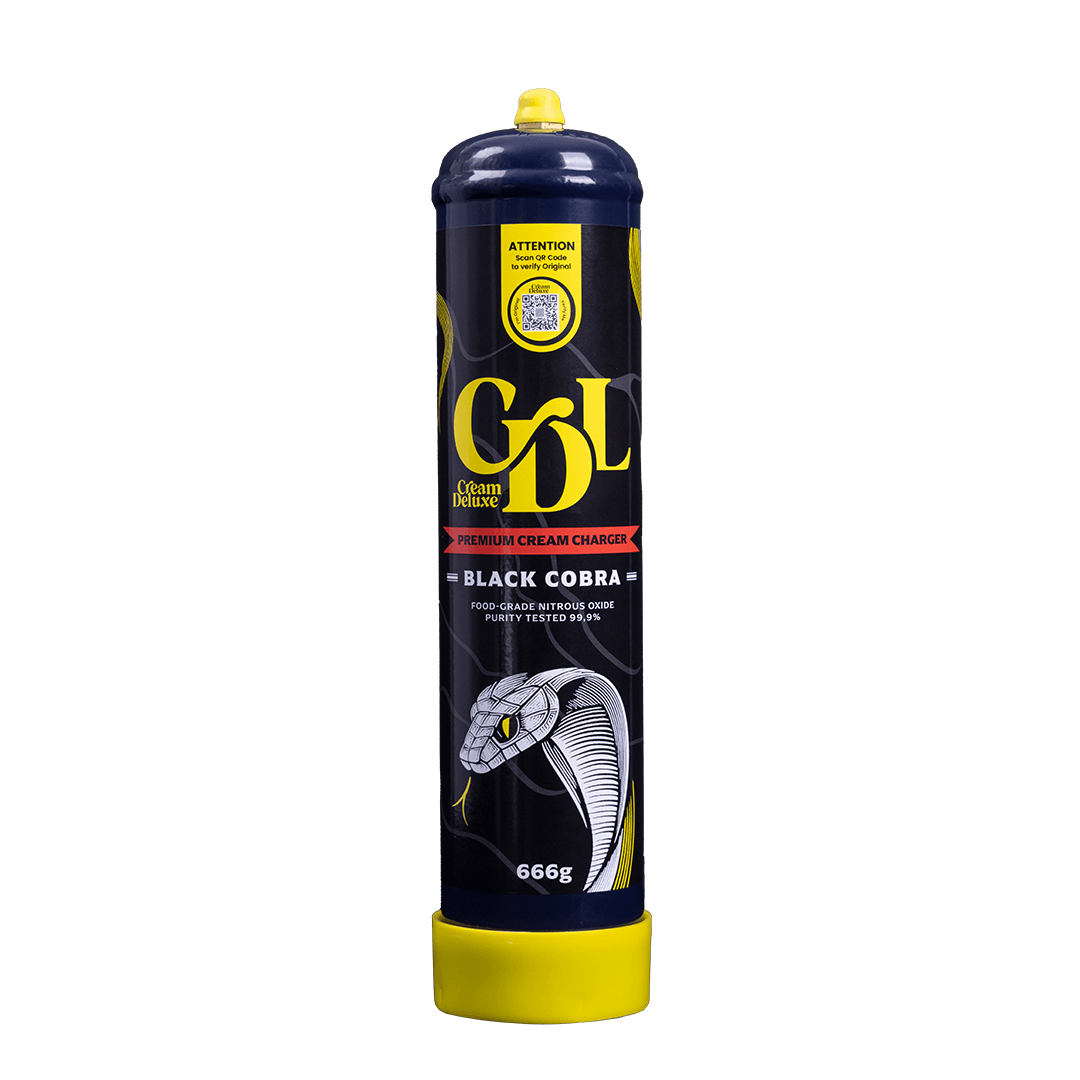 Cream Deluxe 666 g N₂O Black Cobra Edition: potencia, estilo y rendimiento.
